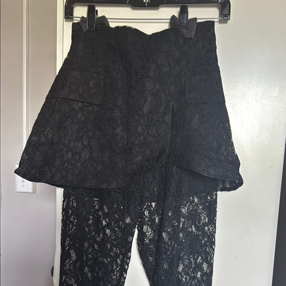 Awake Black Lace Mini Skirt